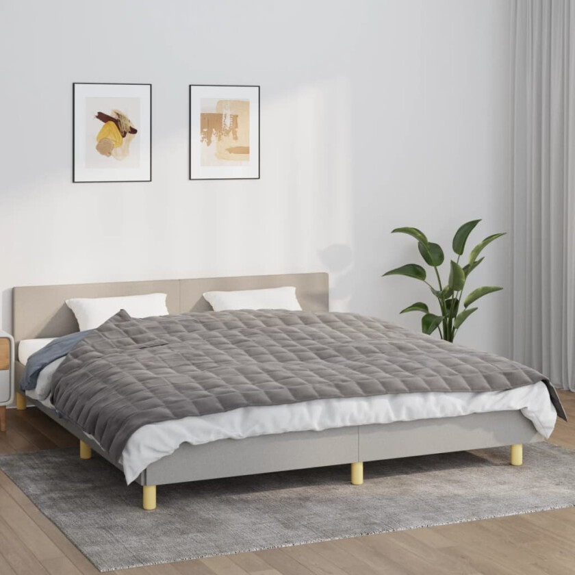 Vektdyne grå 155x220 cm 11 kg stoff