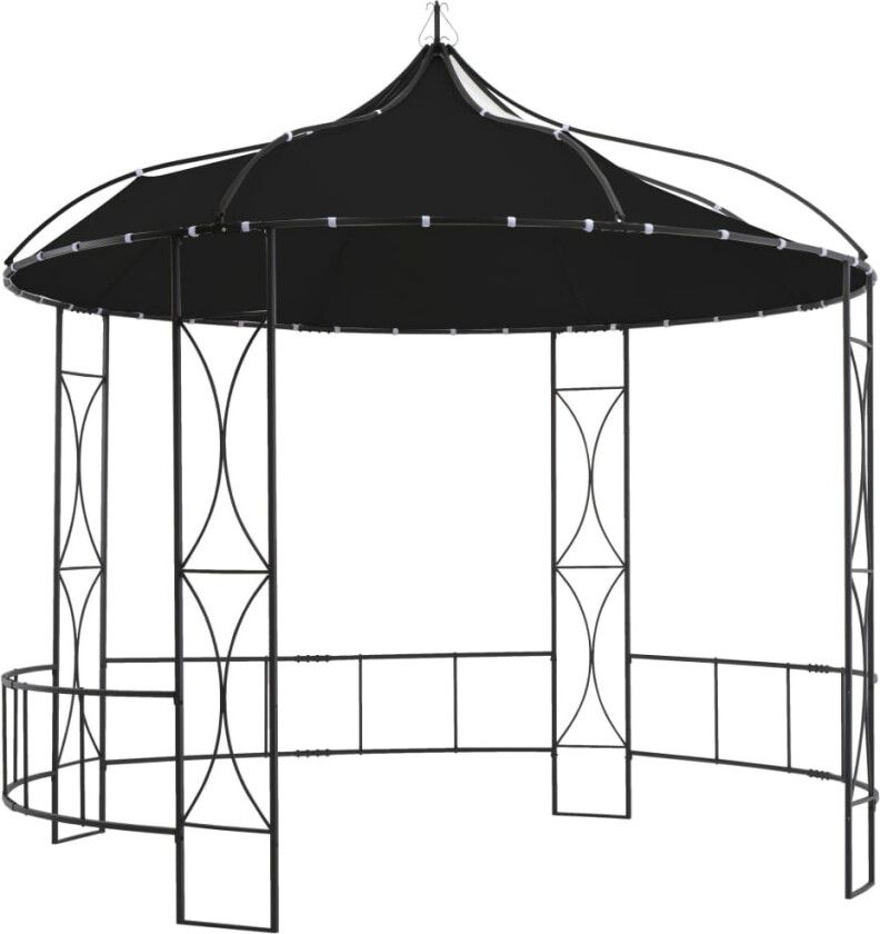 Paviljong 300x290 cm antrasitt rund