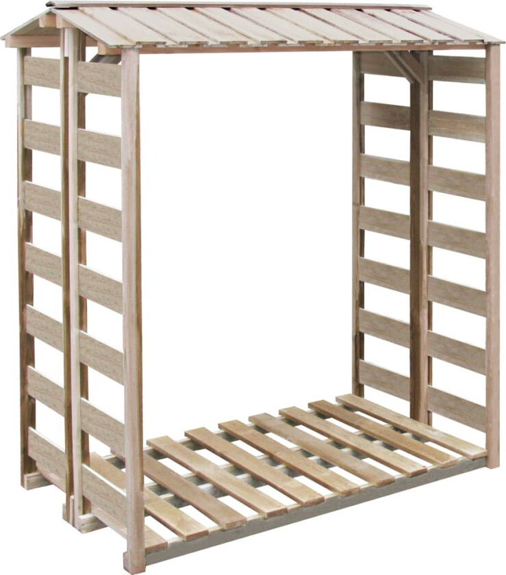 Vedskjul 150x90x176 cm impregnert furu
