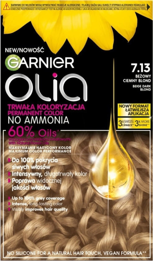Garnier_Olia Hårfarge 7.13 Beige Mørkeblond