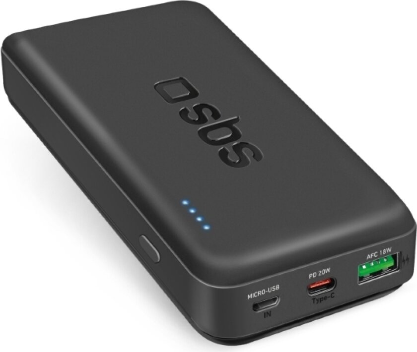 Strømforsyningsenhet Sbs 20000Mah 20W Sort