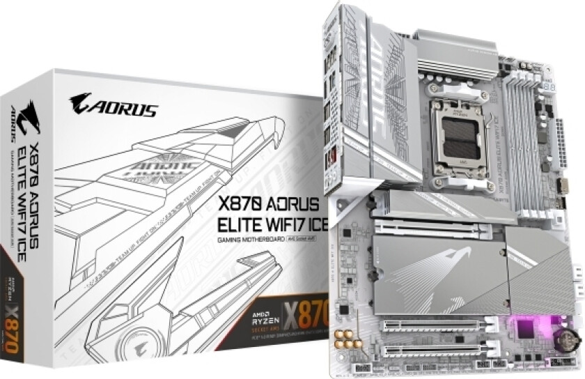 Gigabyte X870 A Elite Wf7 Ice Am5 Atx Mb - Amd Sockel Am5 (Ryzen Zen4) (X870 A Elite Wf7 Ice)