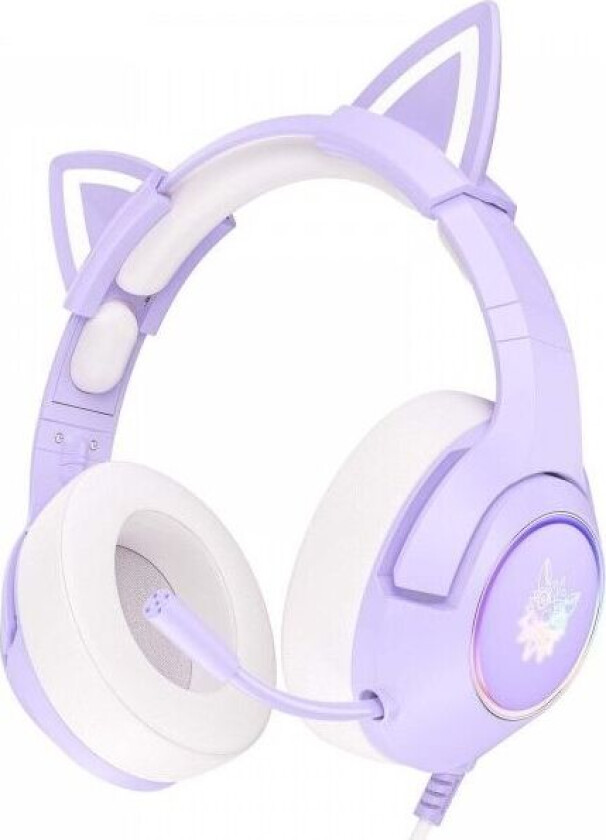 Onikuma K9 RGB cat ear USB gaming headphones purple (wired)