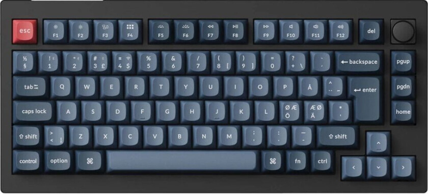 V1 Max 75% Qmk/via Rgb Hotswap Trådløst Tastatur [Gateron Jupiter Bana