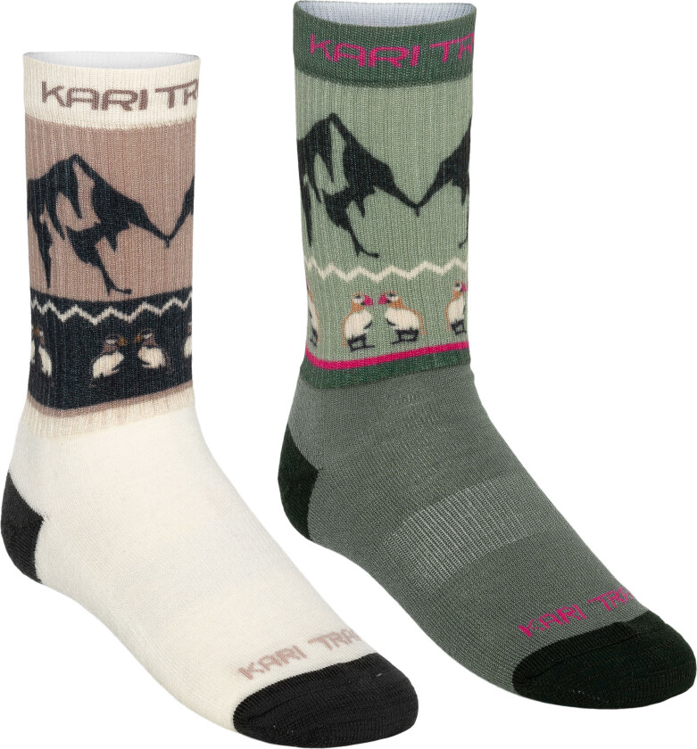 Women's Puffin Sock 2-pack Dusty Midtone Green 36-37