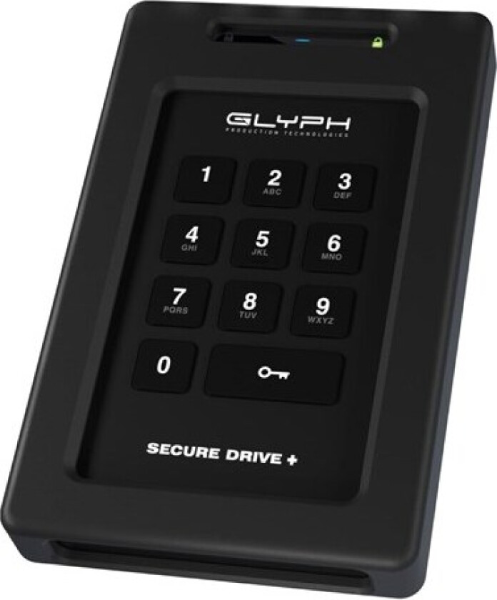 SecureDrive+ Encrypted Drive with Keypad - SSD - 4TB - Ekstern - USB 3.2 Gen 1 - Svart