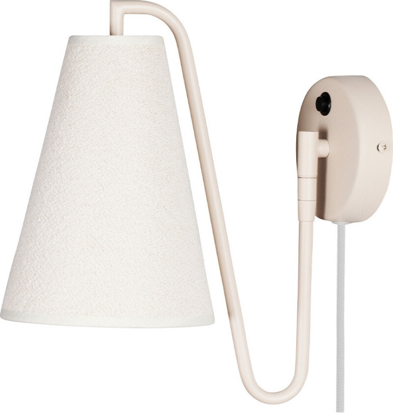 - Lou Vegglampe Bouclé Hvit/Beige
