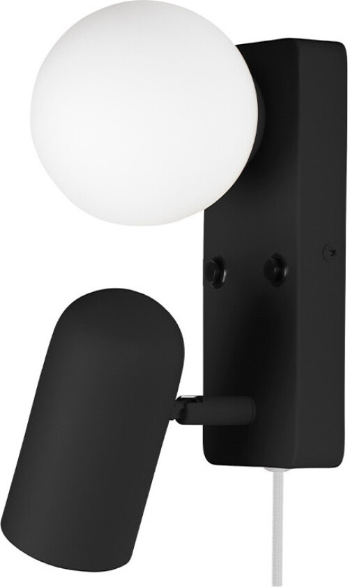 - Doppio Vegglampe Svart