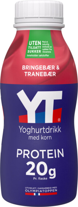 Yt Protein Drikk Bringebær/Tranebær 300g