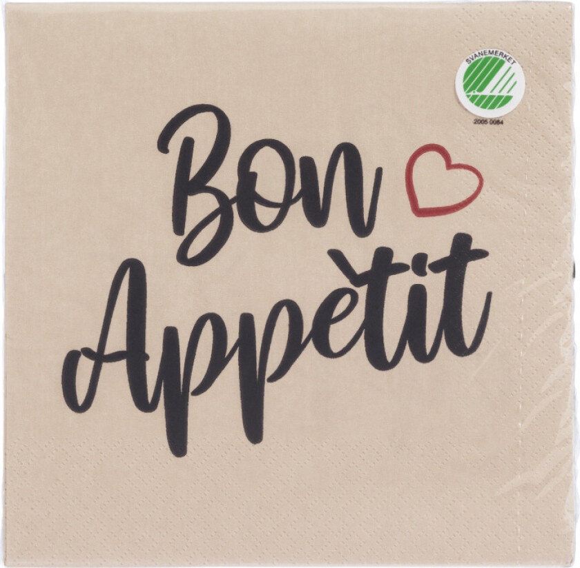 Serviett Lunsj Bon Appetit 20stk