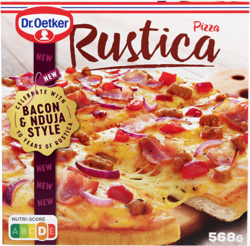 Rustica Pizza Bacon Nduja Style 568g Dr.Oetker