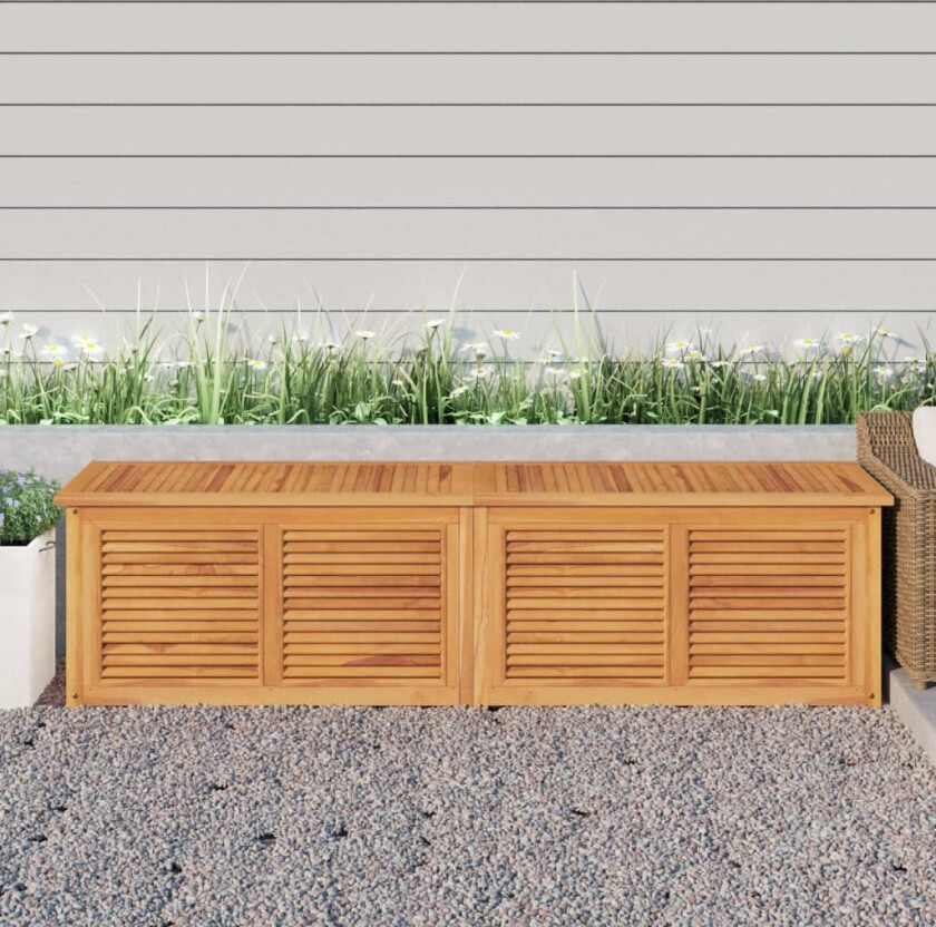 Bilde av Putekasse med pose 200x50x53 cm heltre teak