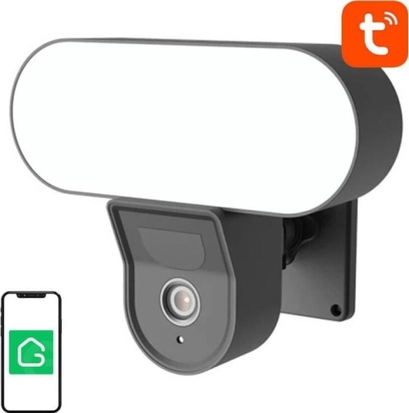 Ipc3 Smart Utendørskamera Med Reflektor, Ip65