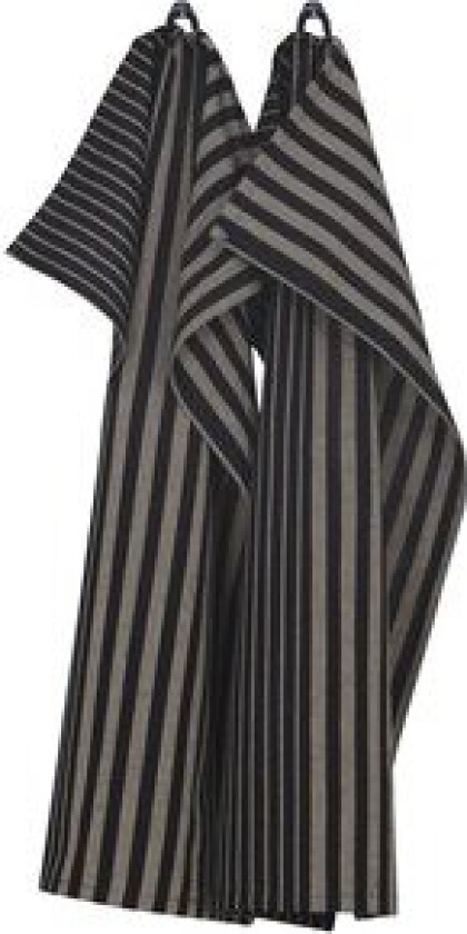 Kjøkkenhåndkle Viktor stripete 2-pk resirkulert