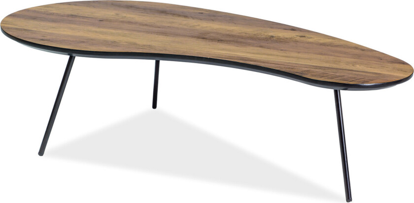 Envono Sofabord 122 cm Ovalt - Natur/Svart