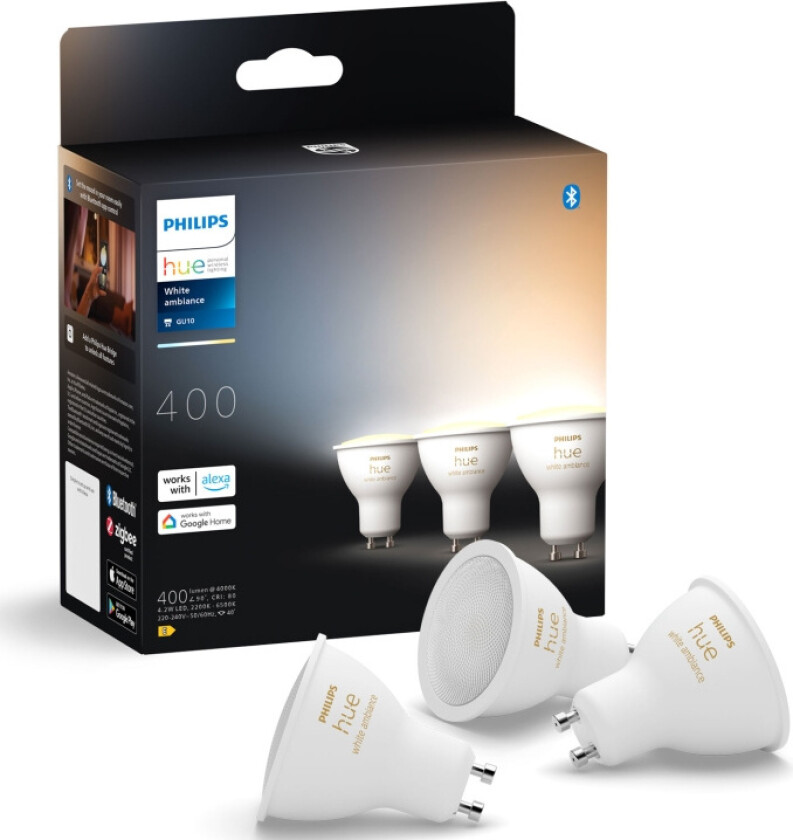 Hue White Ambiance GU10 400lm 3-pack