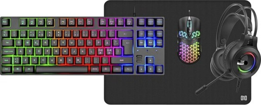 4-IN-1 GEARPACK - Gamingtastatur - Nordisk - Svart