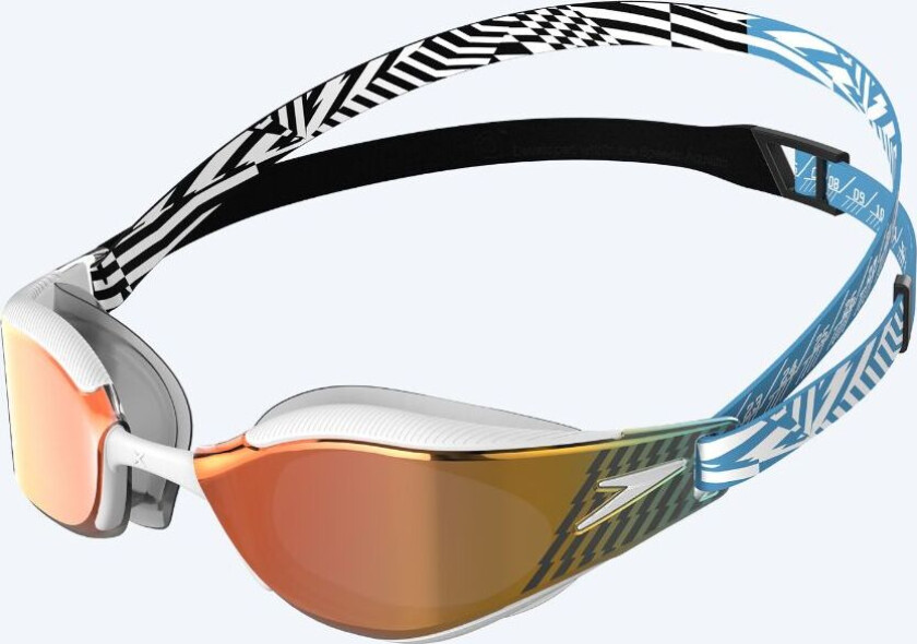 Elite svømmebriller - Fastskin Hyper Elite Mirror - Hvit/gull - Elite svømmebriller - Mirror Linse