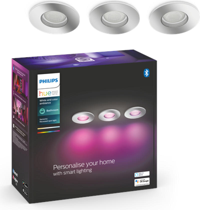 Bilde av Hue Xamento Innfelt Spot for Baderom - Krom - 3-pakning