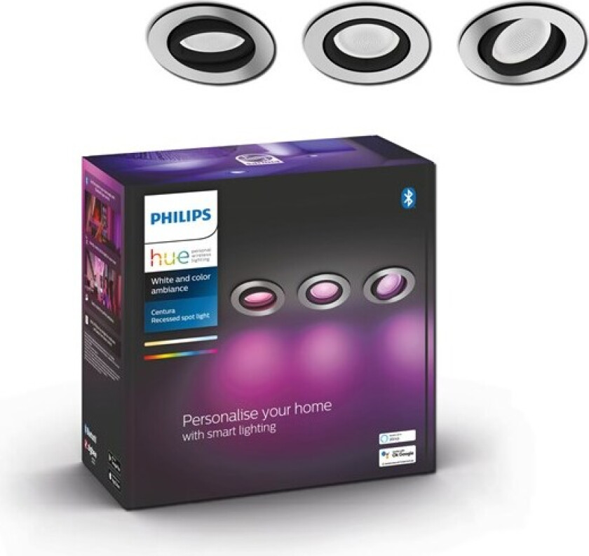 Bilde av Hue Centura Innfelt Spot - Rund - Aluminum - 3-pakning