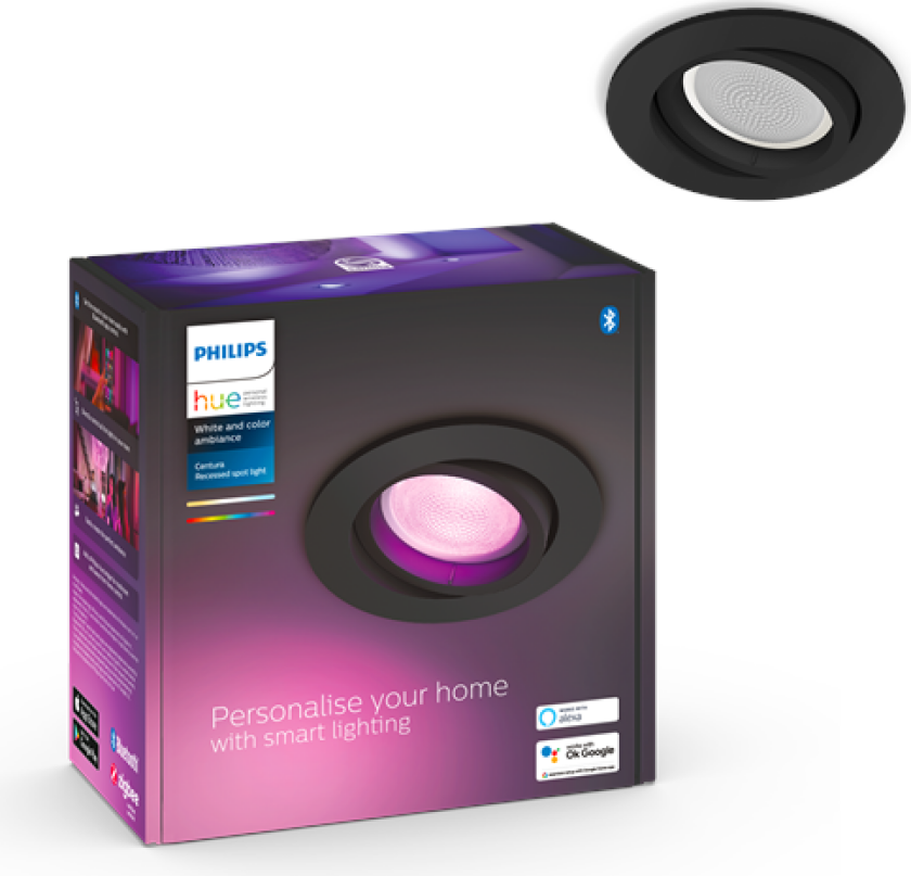 Bilde av Hue Centura Innfelt Spot - Rund - Svart