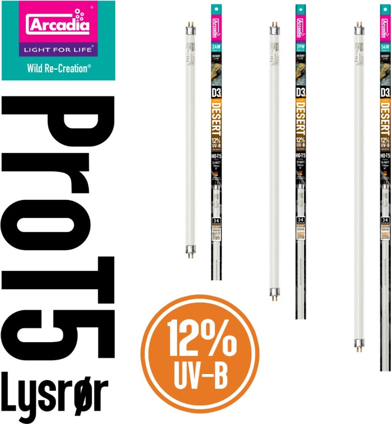 Bilde av T5 UVB Lysrør Desert 12% 39w