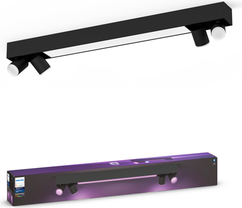 Hue Centris 4x5.7W Spots - Svart