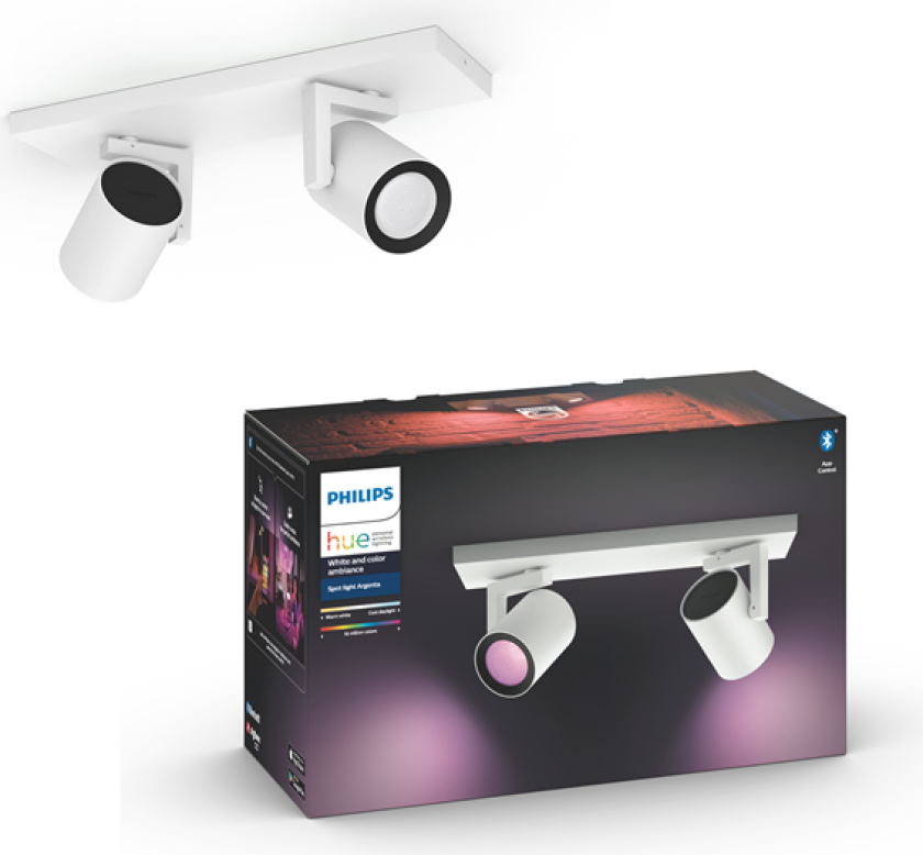 Hue Argenta Plate/Spiral 2x5.7W - Hvit