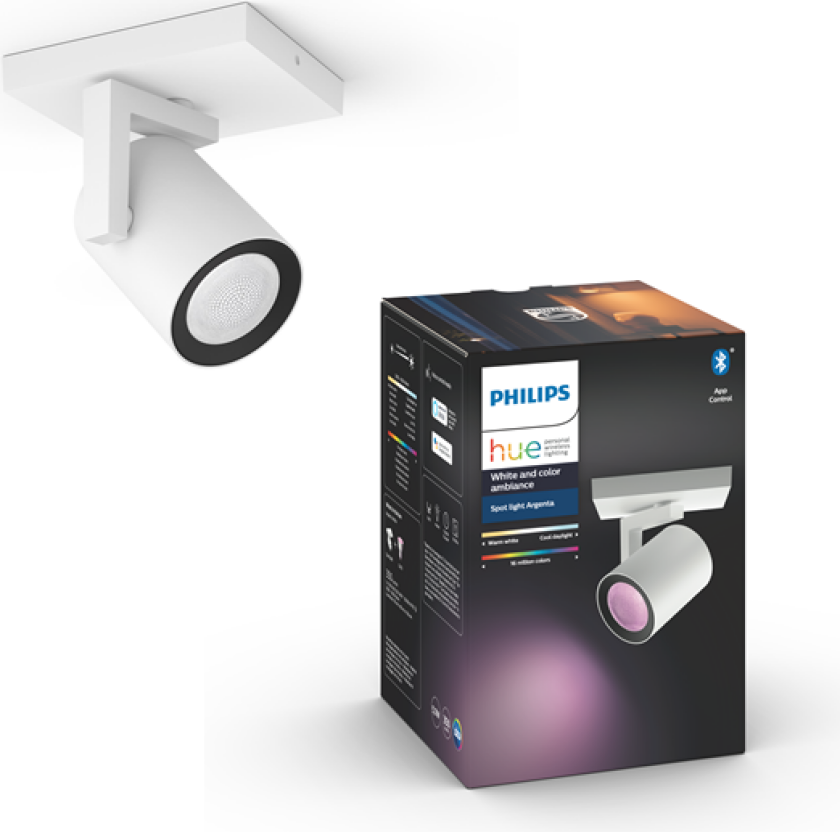 Hue Argenta Single Spot - Hvit