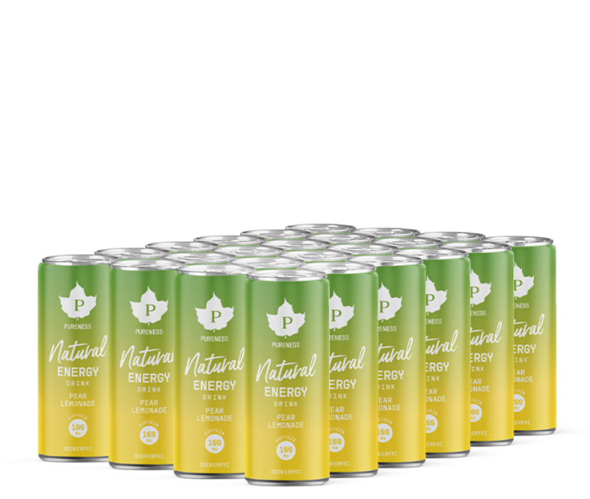 Bilde av 24 x Natural Energy Drink Pear Lemonade 330 ml