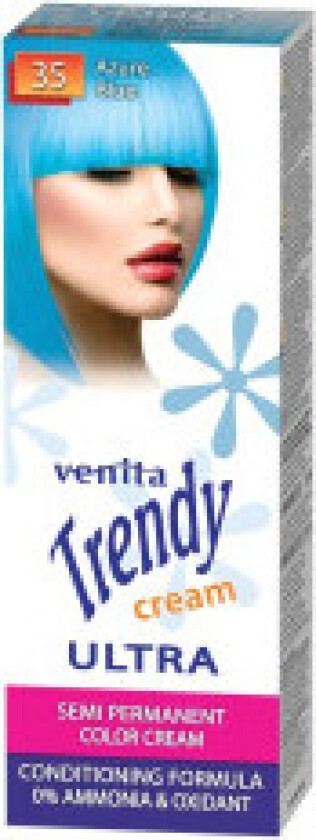 Trendy Cream hair coloring cream 35 Azure Blue