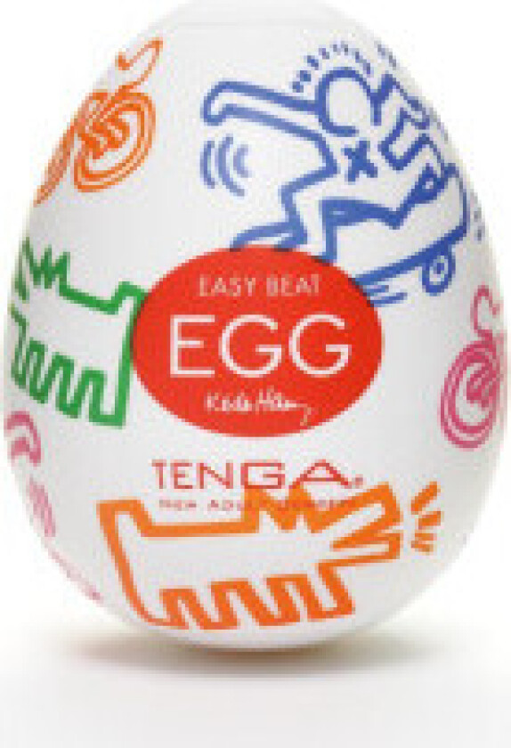 Easy Beat Egg Keith Haring Street disposable egg-shaped masturbator