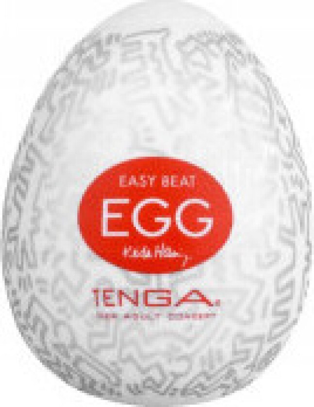 Easy Beat Egg Keith Haring Party disposable egg-shaped masturbator