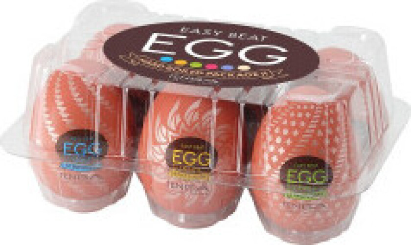 Easy Beat Egg Hard Boiled Package II set of 6 egg-shaped disposable masturbators