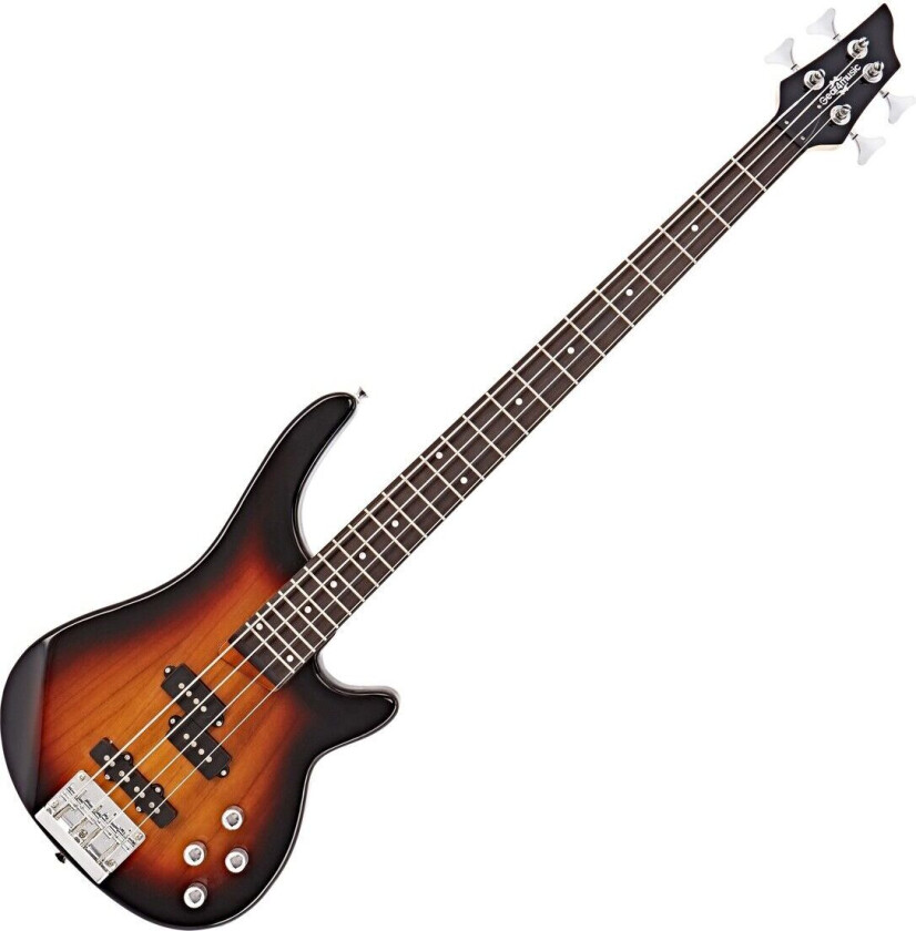 Gear4Music Chicago Bassgitar fra Gear4music Sunburst