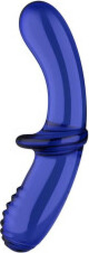 Double Crystal glass dildo Light Blue