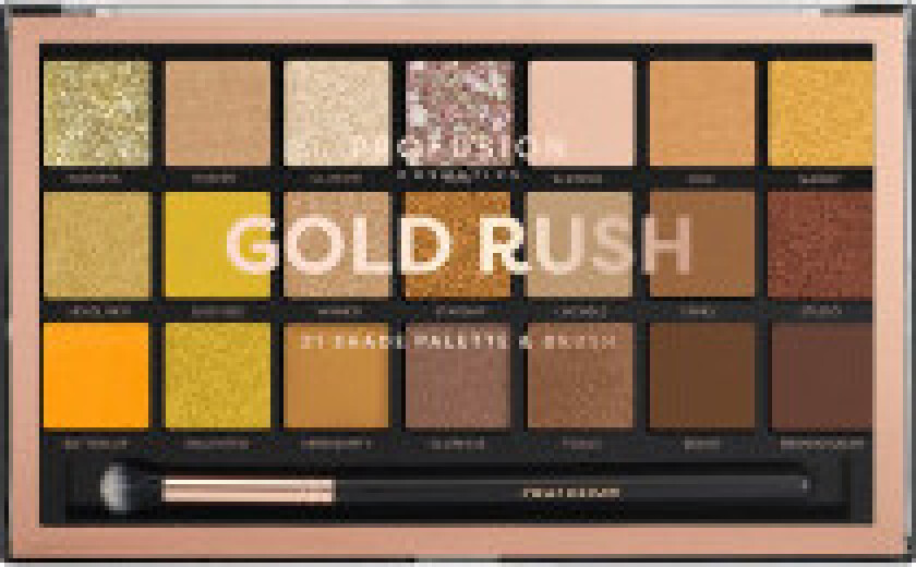 Gold Rush Eyeshadow Palette - a palette of 21 eye shadows with a brush