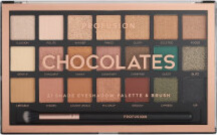 Chocolates Eyeshadow Palette - a palette of 21 eye shadows with a brush