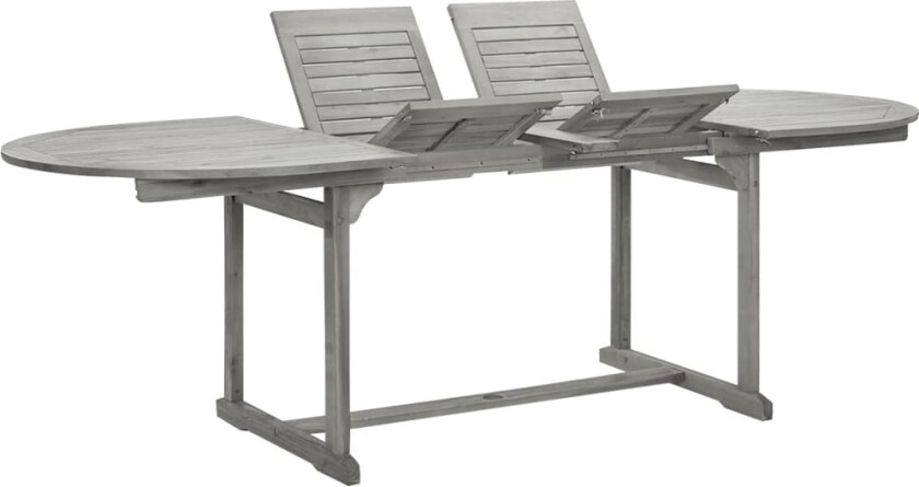 Utendørs spisebord (160-240)x100x75 cm heltre akasie