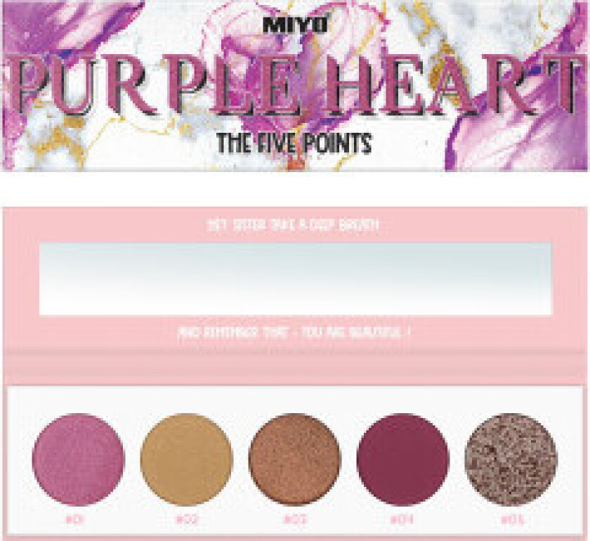 MIYO The Five Points Palette Purple Heart eye shadow palette 6.5g