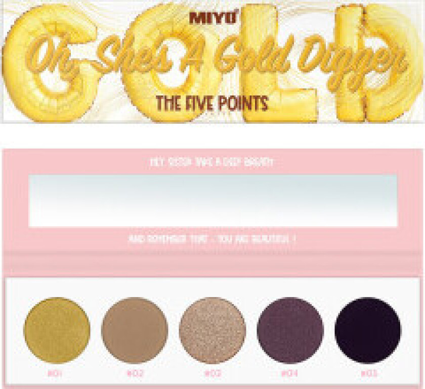 MIYO The Five Points Oh, Shes's A Gold Digger eye shadow palette 24 6.5g