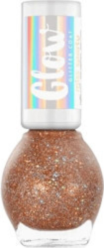 Sporty Glow Glitter Coat nail polish 040 Golden Warmth 7ml