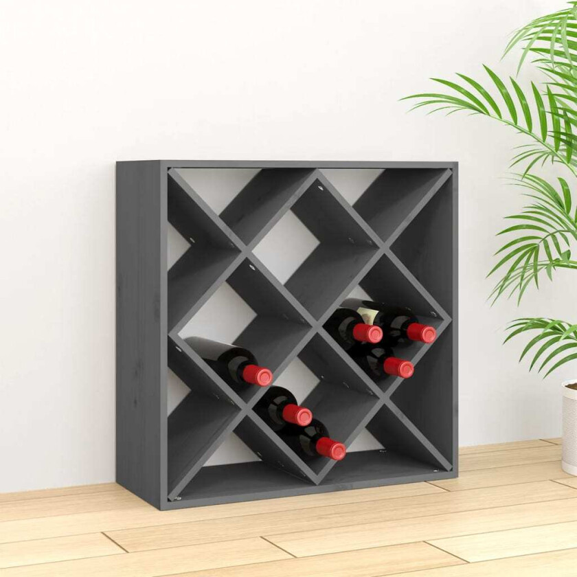 Vinhylle grå 62x25x62 cm heltre furu