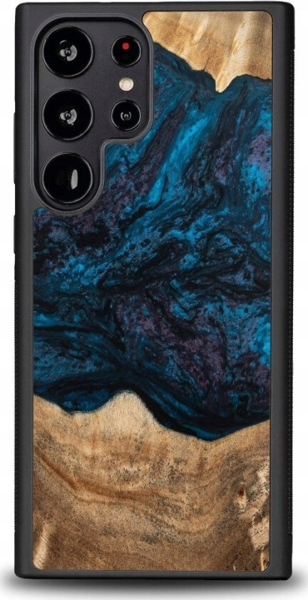 Bewood Tre- Og Harpiksdeksel Til Samsung Galaxy S23 Ultra Bewood Unique Neptun - Marineblå-Sort