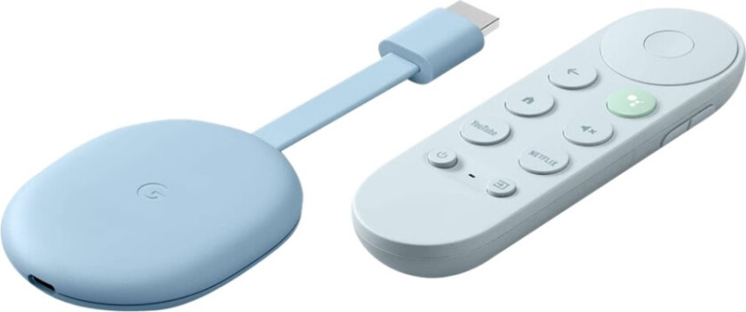 Chromecast With Tv - Av-Spiller - 4K Uhd (2160P) - 60 Fps - Hdr - Himmelblå