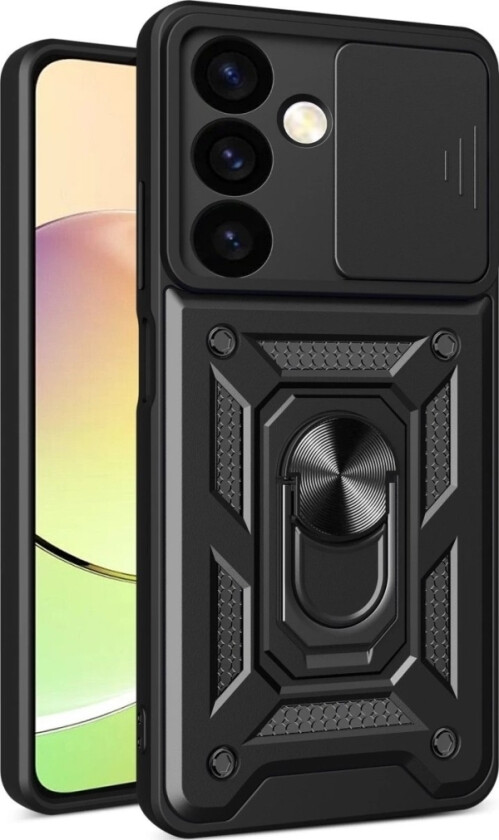 Hybrid Armor Camshield-Deksel Til Samsung Galaxy A25 Pansret Med Kameradeksel - Sort