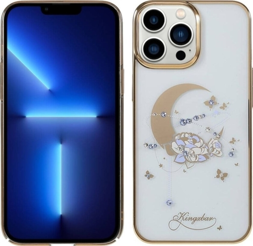 Iphone 13 Pro-Deksel Med Swarovski-Krystaller Moon Series Flower Gull