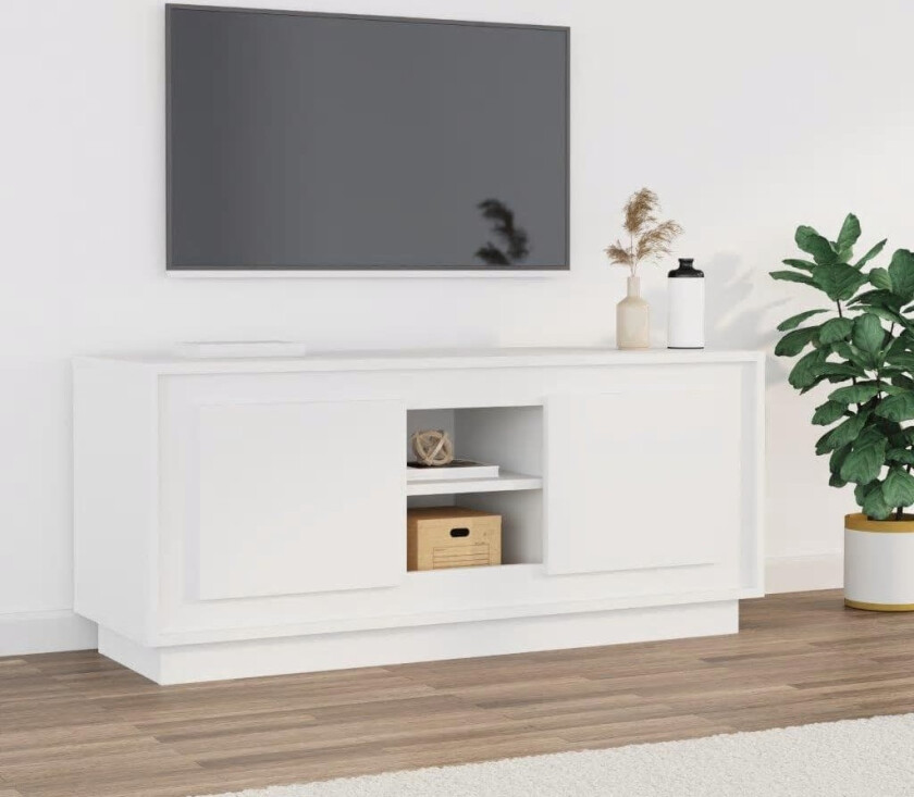 TV-benk svart 102x35x45 cm konstruert tre