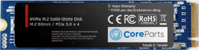Coreparts - Ssd - 2 Tb - 3D Nand, Tlc, 5100/4600 Read/Write (Mb/S), Bulk Packaging (Plastic Bag) - Intern - M.2 2280 - Pcie 4.0 (Nvme)