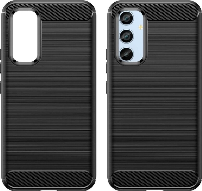 Carbon Case Case For Samsung Galaxy A54 5G Fleksibelt Silikon Karbon Deksel Sort